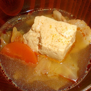 豚肉と豆腐のピリ辛中華スープ